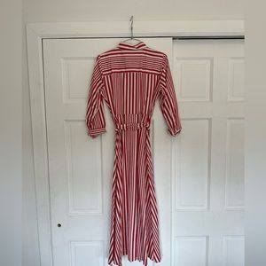 Zara red & white stripped dress. Size small.